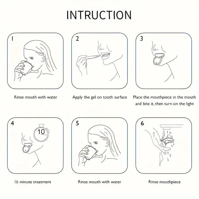 Rapidly Rechargeable Wireless Teeth Whitening Kit Advanced LED Blue Light for Safe & Easy At-Home Use Includes 4 Whitening Gel Pens for a Naturally Radiant Stain-Free Smile Shoporiz