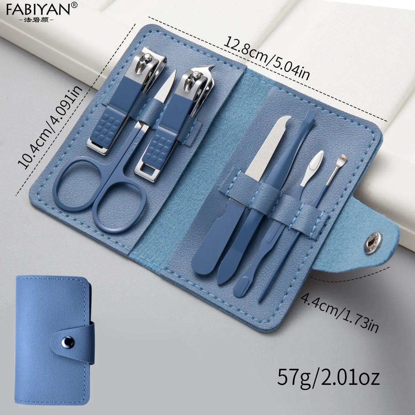 7Pcs Portable Nail Clipper Set Beauty Nail Trimmer Ear Peeling Knife Manicure Set Personal Care Pedicure Tools Eyebrow Scissors