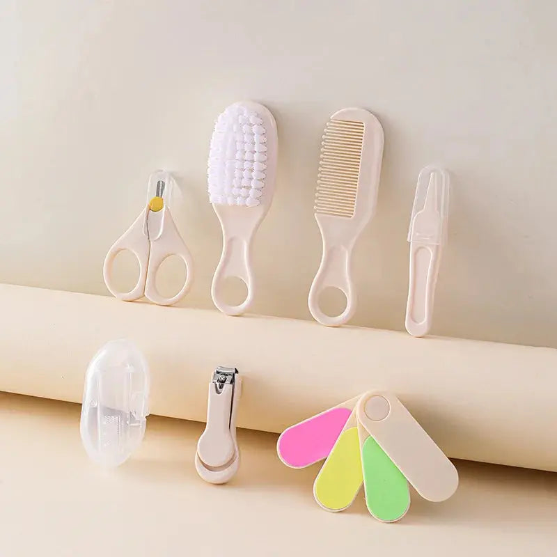 Hair Health Care Grooming Brush Clipper Teether Toothbrush Kit Baby Essentials 7PCS Baby Nail Trimmer Care Set Kid Shoporiz