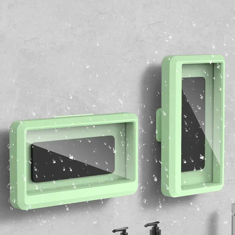 360° Rotation Waterproof Anti-Fog Mobile Phone Case Universal Shower Holder for Bathroom Touchable Plastic Wall Mount Shoporiz