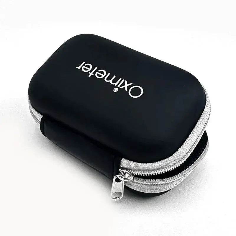 AIQUE 1Pc Oximeter Storage Bag for Finger Pulse Oximeter Reasonable Design Strong Space Protective Cover Zipper Hard Bracket Bag