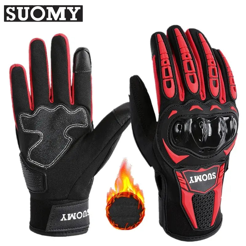 SUOMY Winter Motorcycle Gloves Waterproof Touch Screen Moto Cycling Glove Men Women Spring Autumn Motocross Biker Wear