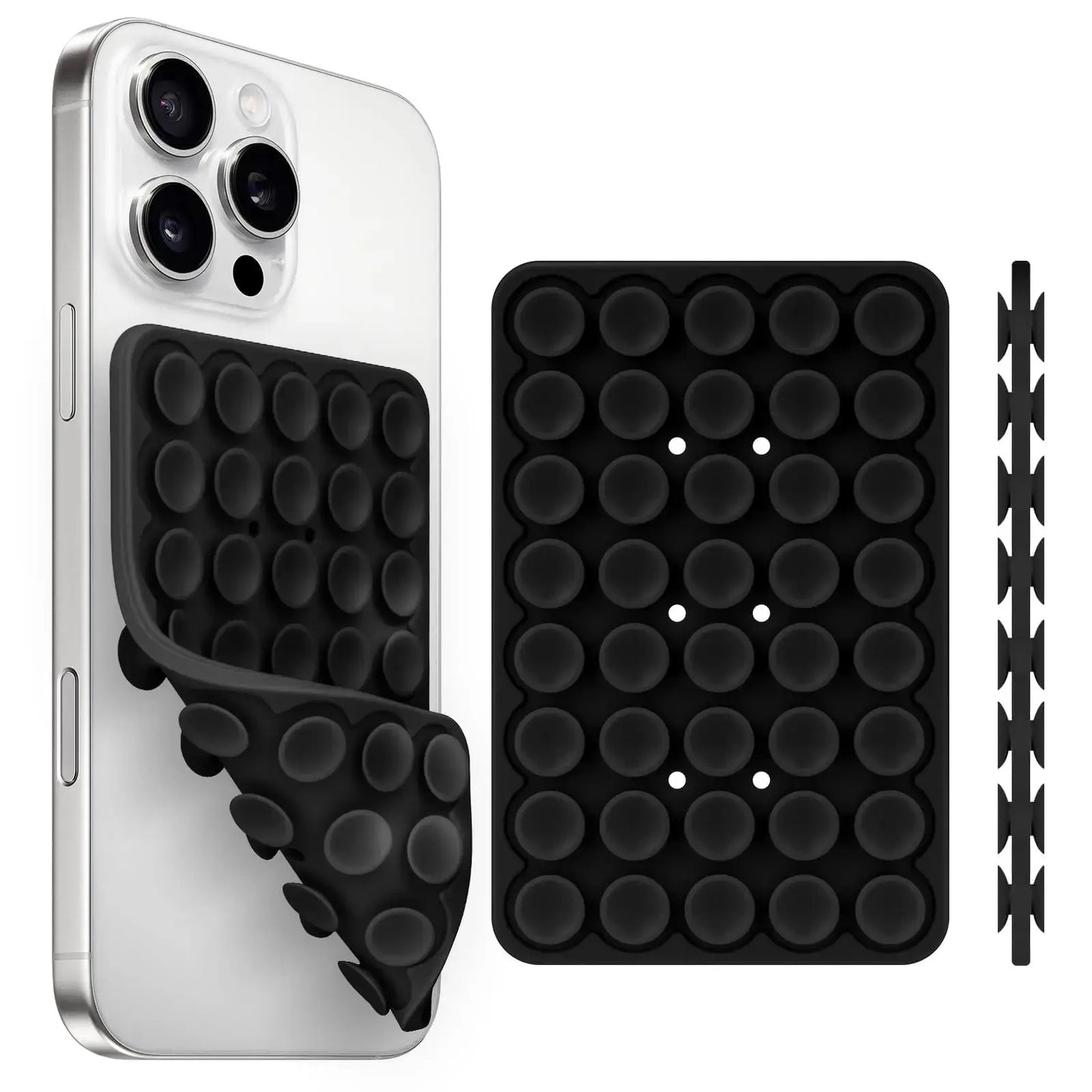 Silicone Suction Cup Phone Holder Multifunctional Fixed Anti-slip Mobile Fixture Double Sided Detachable Phone Rubber Sucker Pad Shoporiz