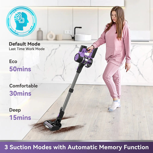 INSE S10 Cordless Vacuum Cleaner, 6-in-1 Stick Vacuum with 45Kpa Powerful Suction, Max 50 Min Runtime Rechargeable Battery Shoporiz