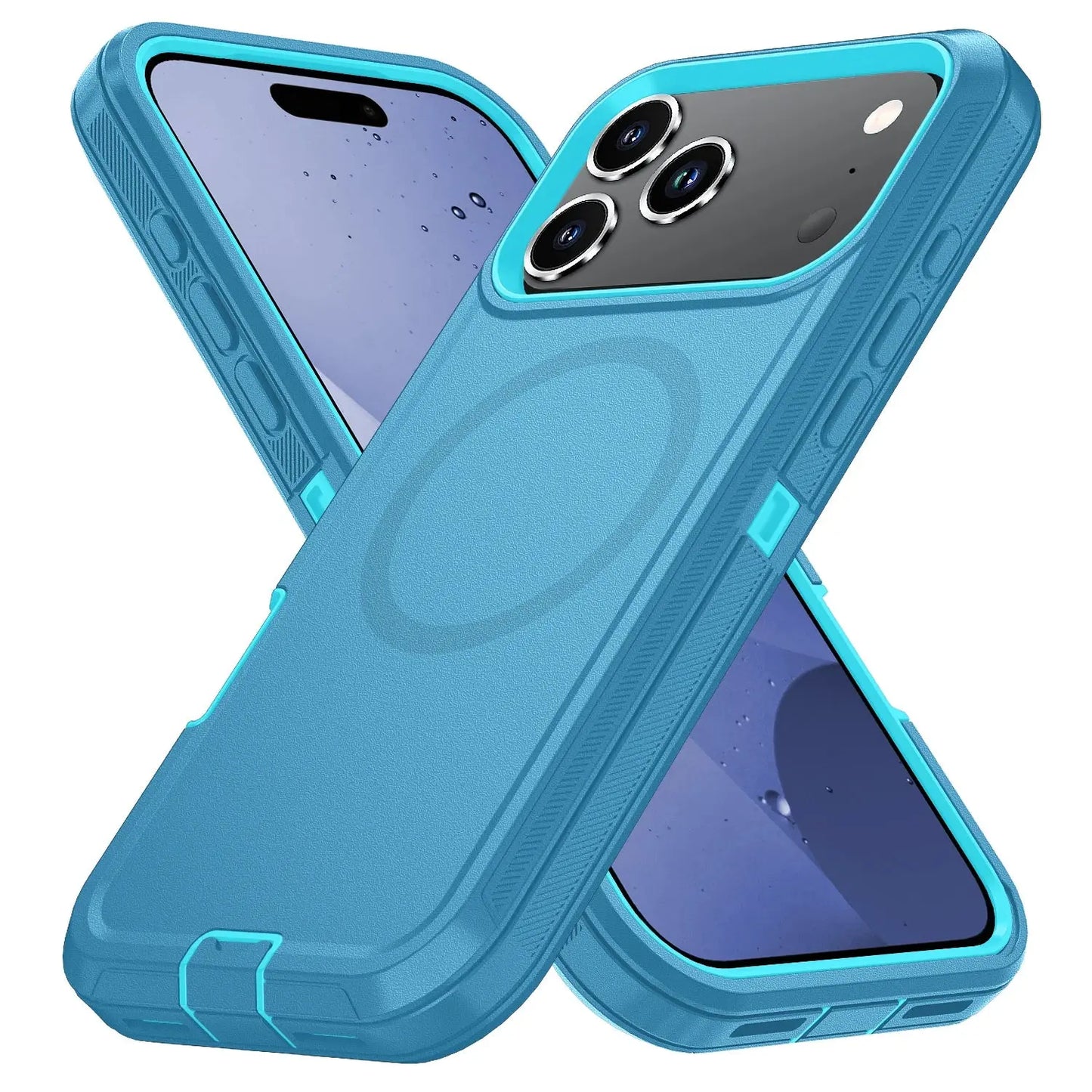 Armor Shockproof Defender Cover For iPhone 11 12 13 14 15 16 17 Air Plus Pro Max For Magesafe Magnetic Wireless Charge Case