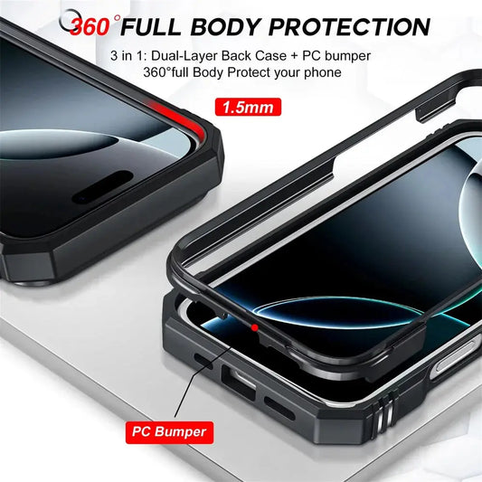 360 Degree Rotate Armor Phone Cases For iPhone 17 16 15 14 13 12 11 Pro Max Plus XS Max Camera Slide Military Grade Armor Cover
