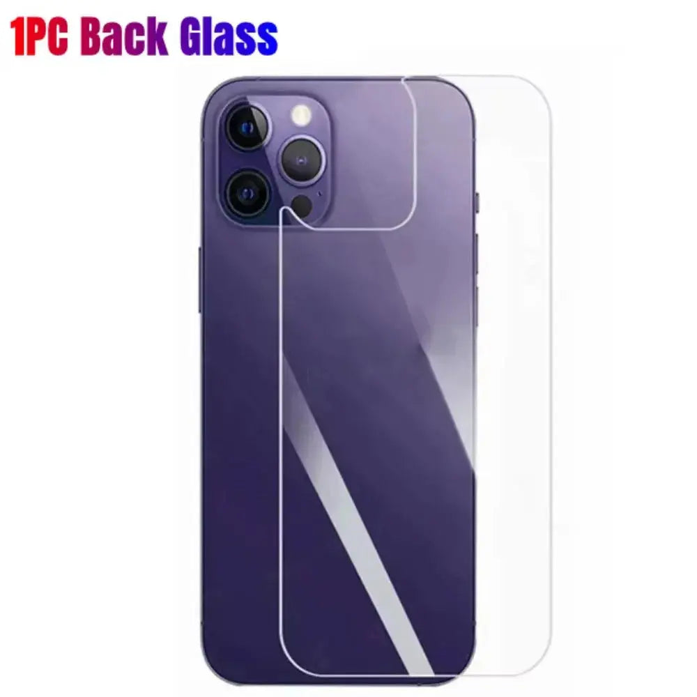NNBILI 2in1 Back Tempered Glass For IPhone 16 15 14 13 12 Pro Max 15 Plus 15 Pro Max 16Pro Back Screen Protector With Lens Glass