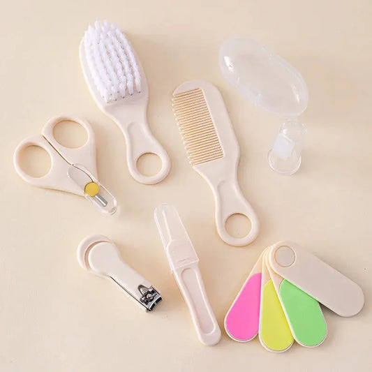 Hair Health Care Grooming Brush Clipper Teether Toothbrush Kit Baby Essentials 7PCS Baby Nail Trimmer Care Set Kid Shoporiz