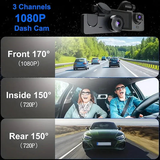 1080P HD WIFI 2/3Camera Dash Cam For Car Camera Video Recorder Car DVR Front Rear View Camera Night Vision Car Accessories