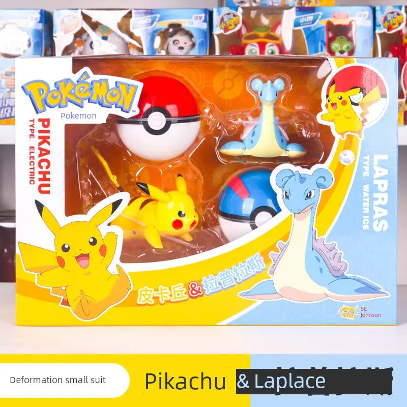 Gengar Pokemon Deformation Poke Ball Fast Dragon Toy Doll Movable Joint Toy Pet Doll Master