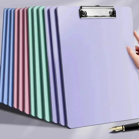 A4 Waterproof Plastic Clipboard Folder Manager for Business School Learning Office Supplies Simple Design