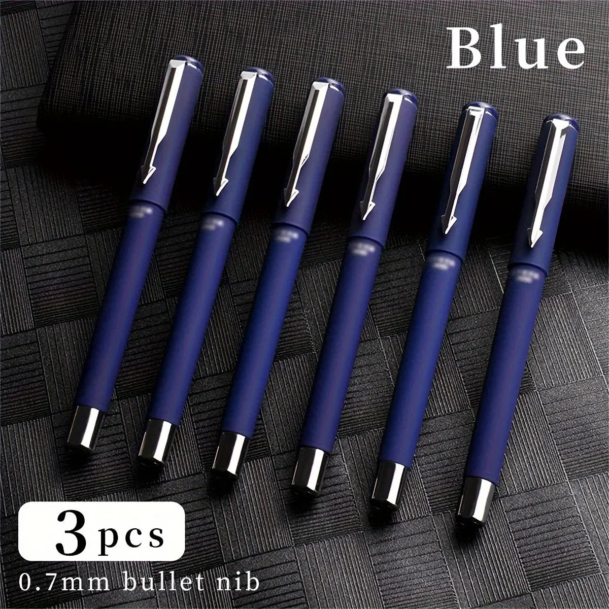 Wuqiannian Quick-Dry Gel Ink Pens, 0.7mm Smooth Writing Plastic Rollerball Black & Blue for School and Office Use