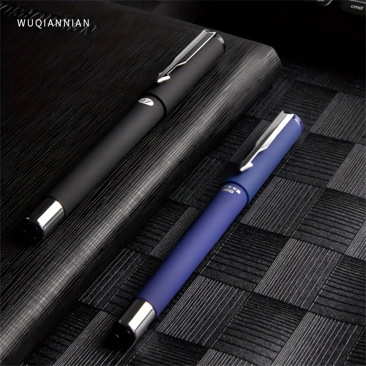 Wuqiannian Quick-Dry Gel Ink Pens, 0.7mm Smooth Writing Plastic Rollerball Black & Blue for School and Office Use