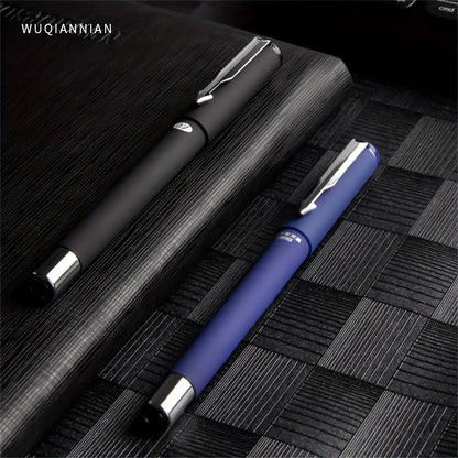 Wuqiannian Quick-Dry Gel Ink Pens, 0.7mm Smooth Writing Plastic Rollerball Black & Blue for School and Office Use