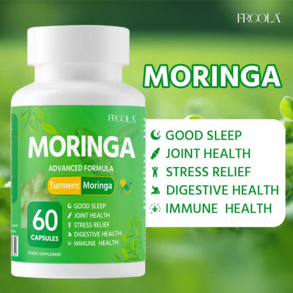 1pc Premium Moringa Leaf Powder - Pure Single Origin Capsules For Nutrition And Wellness - Rich In Antioxidants And Vitamins For Healthy Living