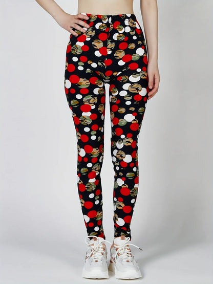 [Floral Leggings] High Waist Floral Printed Women's Leggings | Casual Sweatpants Pants