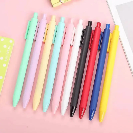 10pcs 0.5mm Rollerball Pen, 15 Color Ball Point Pens, Office Stationery, Signature Pens, School Pens For Students Shoporiz