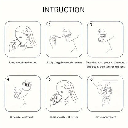 Rapidly Rechargeable Wireless Teeth Whitening Kit Advanced LED Blue Light for Safe & Easy At-Home Use Includes 4 Whitening Gel Pens for a Naturally Radiant Stain-Free Smile Shoporiz