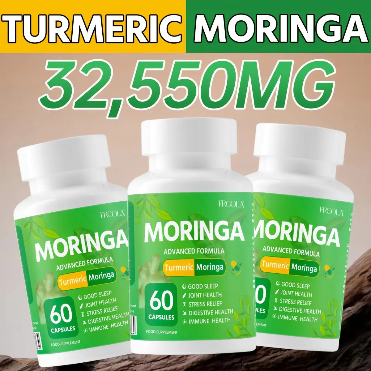 1pc Premium Moringa Leaf Powder - Pure Single Origin Capsules For Nutrition And Wellness - Rich In Antioxidants And Vitamins For Healthy Living