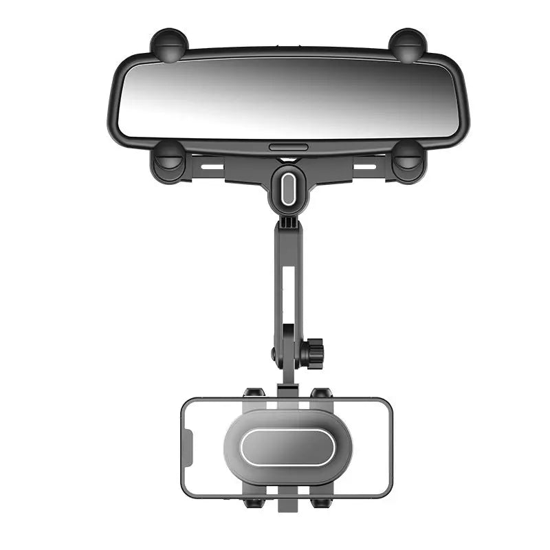Automobile Rear View Mirror Bracket Retractable Mobile Phone Holder
