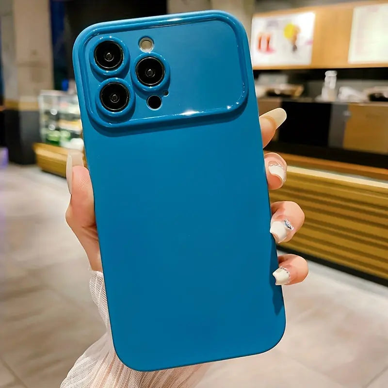 Luxury Solid Color TPU Shockproof Phone Case For IPhone 14 Pro Max 13 12 15 Pro Max Lens Protection Bumper Rear Cover For IPhone 11 Pro Max X XS XR 8 7 Plus Case