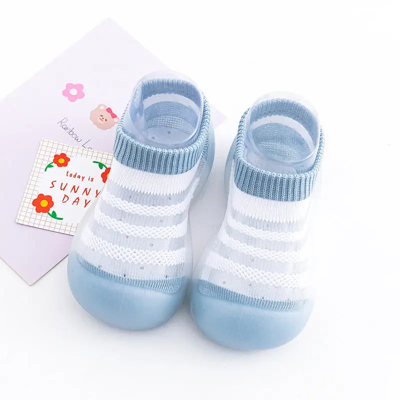 Baby Ice Silk Non-slip Socks Shoes Soft Bottom Breathable