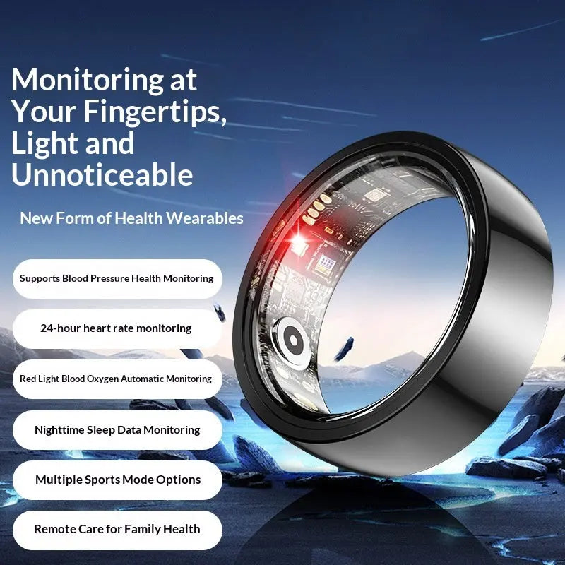 Remote Care Ring For Monitoring Sleep Heart Rate And Blood Oxygen Levels Shoporiz