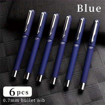 Wuqiannian Quick-Dry Gel Ink Pens, 0.7mm Smooth Writing Plastic Rollerball Black & Blue for School and Office Use