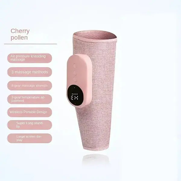 Rechargeable Leg Massager With Heat And Air Compression - 3 Modes, 3 Intensities For Improved Circulation & Swelling, USB Powered, Pink - Ideal For Soothing Leg & Shoporiz