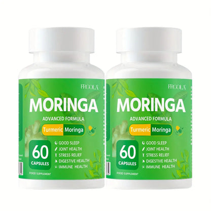 1pc Premium Moringa Leaf Powder - Pure Single Origin Capsules For Nutrition And Wellness - Rich In Antioxidants And Vitamins For Healthy Living