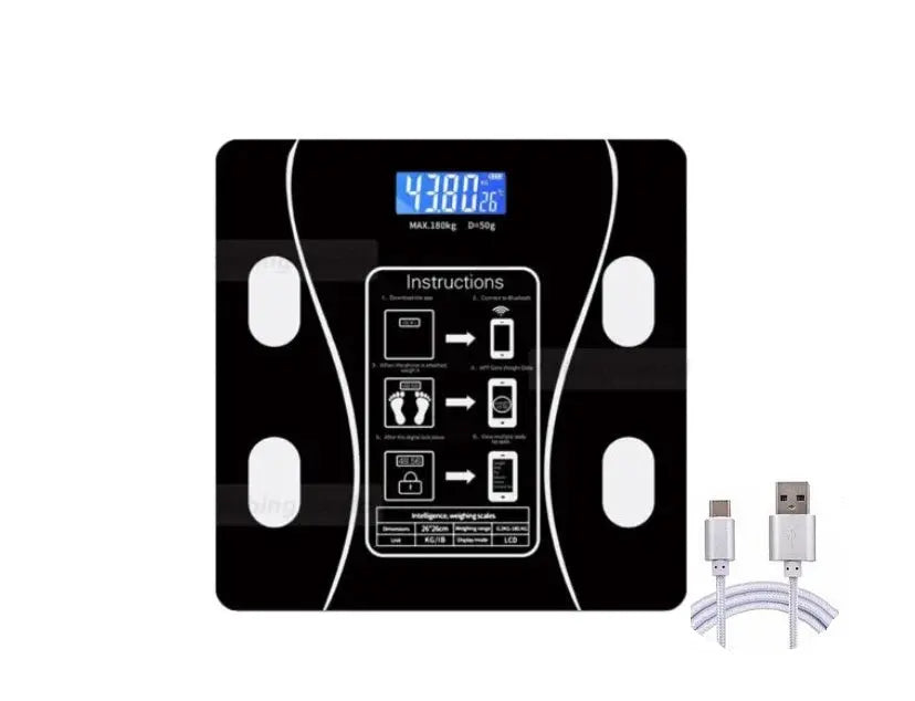 Body Fat Scale 180kg Bluetooth Smart BMI Digital Bathroom Wireless Weight Scales Shoporiz