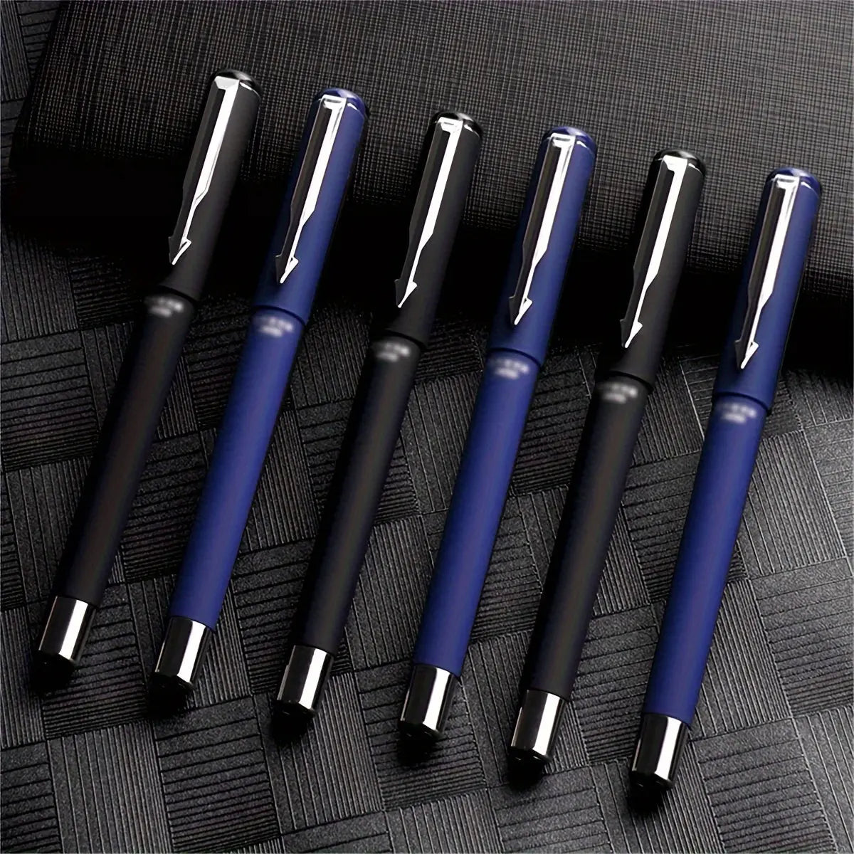 Wuqiannian Quick-Dry Gel Ink Pens, 0.7mm Smooth Writing Plastic Rollerball Black & Blue for School and Office Use