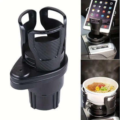 Car Cup Holder Expander for Car Adapter Adjustable Multifunctional Dual Cup Holder with Phone Holder Aromatherapy Organizer