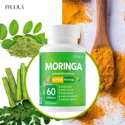 1pc Premium Moringa Leaf Powder - Pure Single Origin Capsules For Nutrition And Wellness - Rich In Antioxidants And Vitamins For Healthy Living