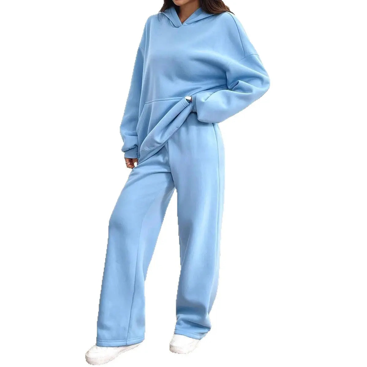 Womens Casual Warm Hooded Top And Pants Set Shoporiz