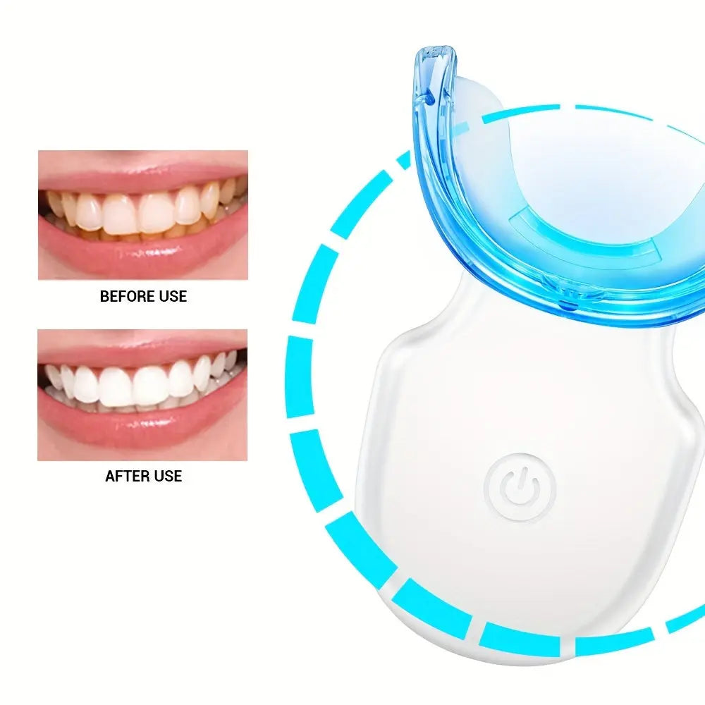 Rapidly Rechargeable Wireless Teeth Whitening Kit Advanced LED Blue Light for Safe & Easy At-Home Use Includes 4 Whitening Gel Pens for a Naturally Radiant Stain-Free Smile Shoporiz