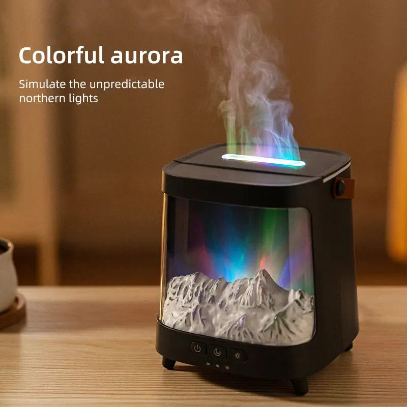 Household Office Table Aurora Aromatherapy Machine 200mL Evaporative Humidifier Aroma Diffuser with Colorful Atmosphere Lighting