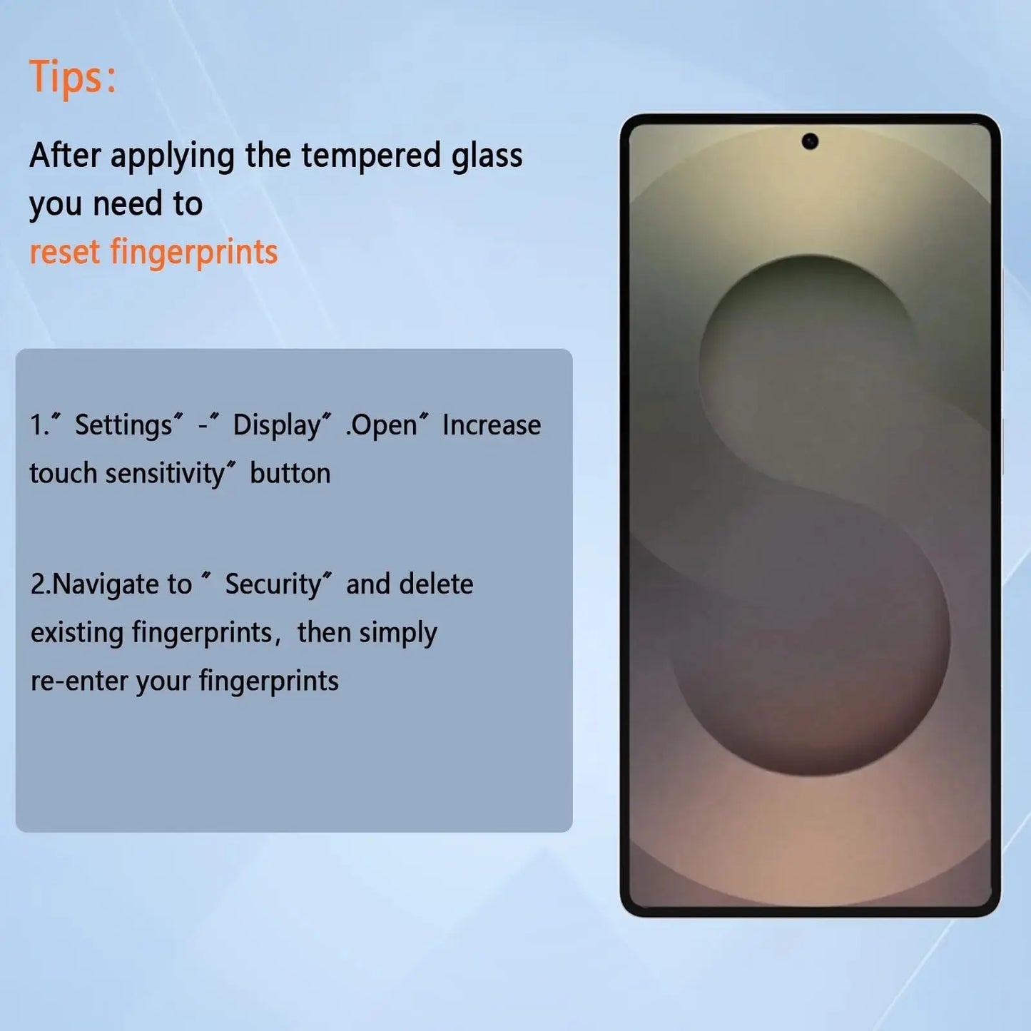 4PCS Screen Protector For Samsung Galaxy S24 S25 Ultra S23 S22 S21 Plus Tempered Glass Fingerprint Unlock Screen Protective Film