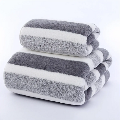 Quick-Drying Striped 1pc35x75 or Towel Set For Soft And Absorbent Bathroom Experience Bath Towel Or Hand Towel