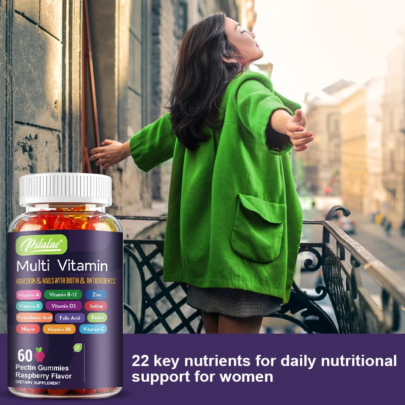 Multivitamin Gummies - with Vitamins and Minerals - Enhances Energy Levels, Immune Support, Antioxidant - 60 Gummies shoporiz