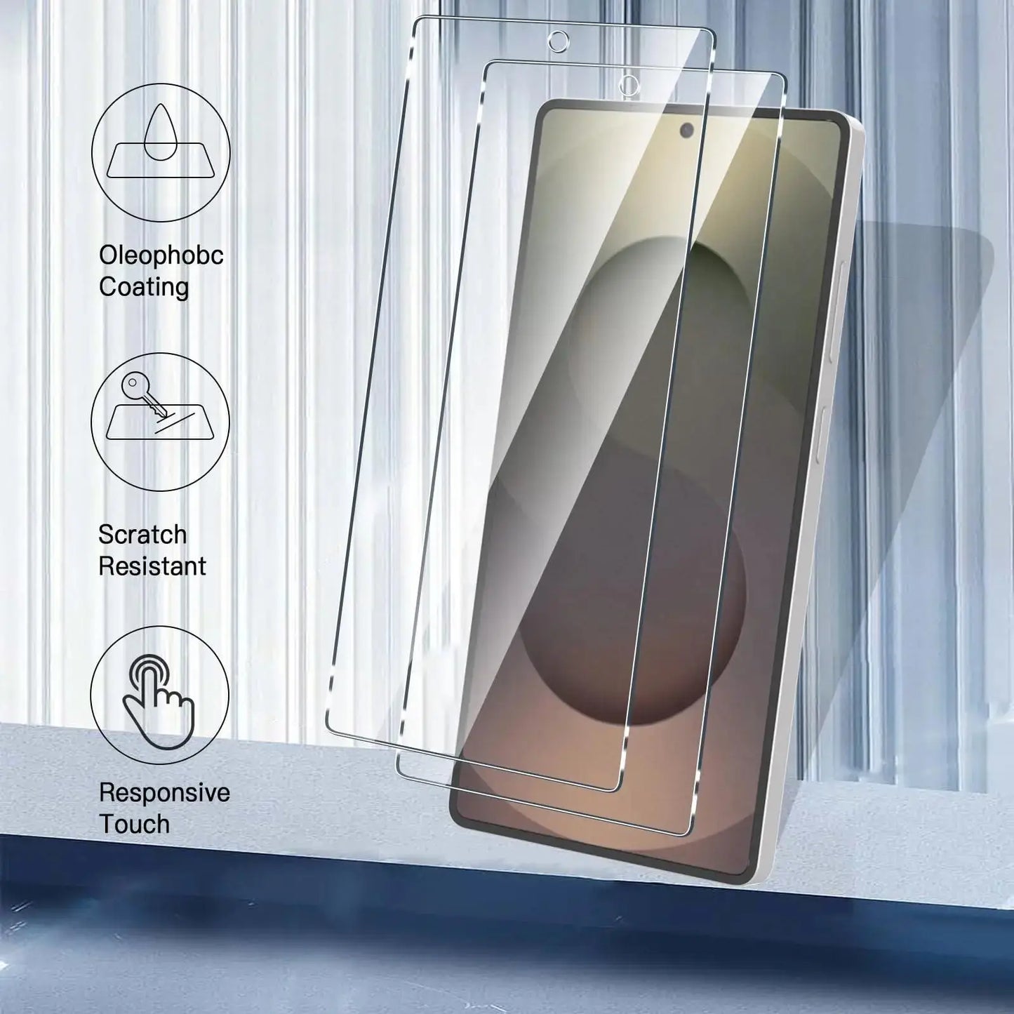 4PCS Screen Protector For Samsung Galaxy S24 S25 Ultra S23 S22 S21 Plus Tempered Glass Fingerprint Unlock Screen Protective Film