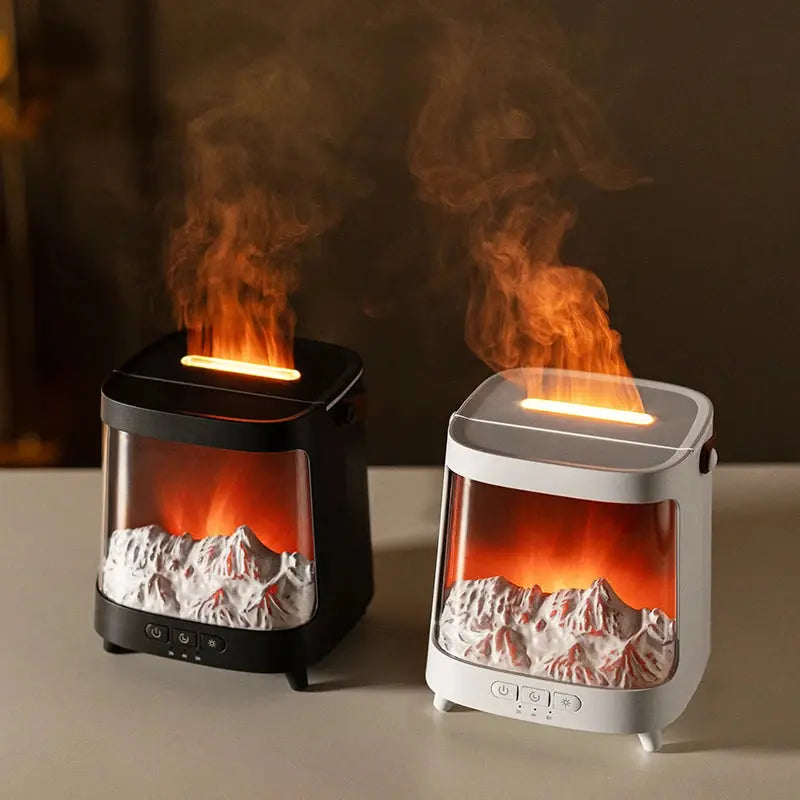 Household Office Table Aurora Aromatherapy Machine 200mL Evaporative Humidifier Aroma Diffuser with Colorful Atmosphere Lighting