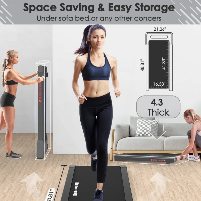 TOPKO in STOCK US WAREHOUSE PortabLe Mini Treadmill with Remote Control Bluetooth Max Weight Walking Pad shoporiz