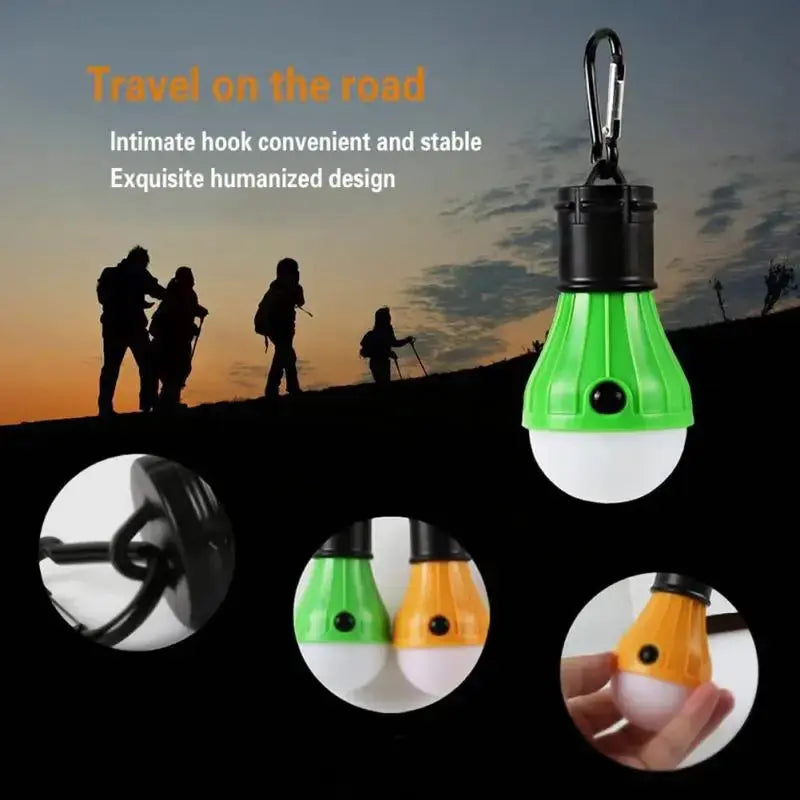Portable Camping Light Mini LED Bulb Emergency Lamp 3 Lighting Modes Outdoor Night Work Lights Tent Hanging Lamp with Hooks My Store
