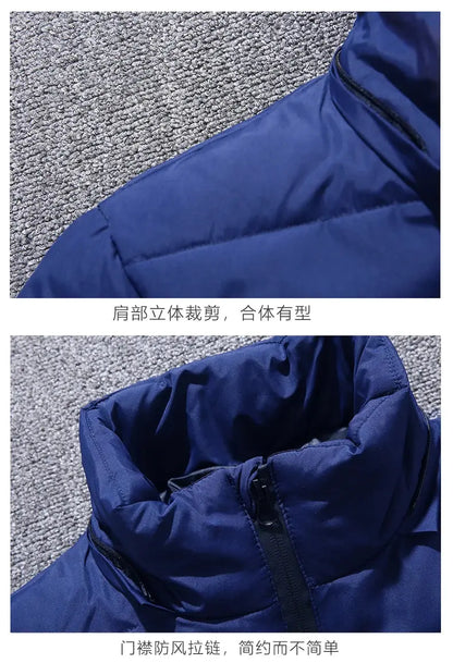 Men's Winter Coat Warm Down Jacket With Hoods Windbreaker Thick Puffer Jacket