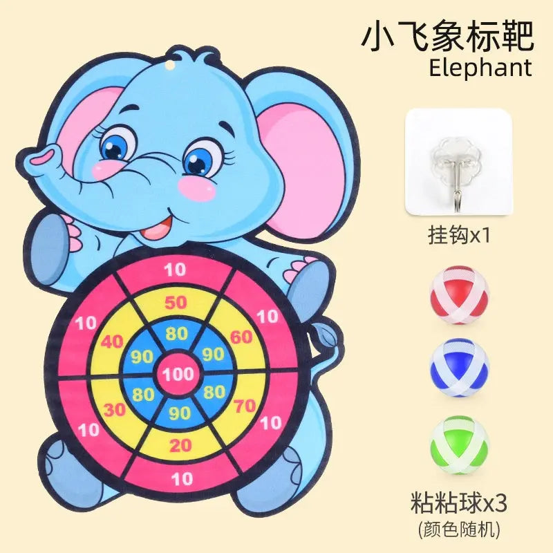 Kids Cartoon Darts Sticky Ball Matching Interactive Sticky Plate Throwing Toy Decompression Puzzle 2 Years Old 3 Baby Boy