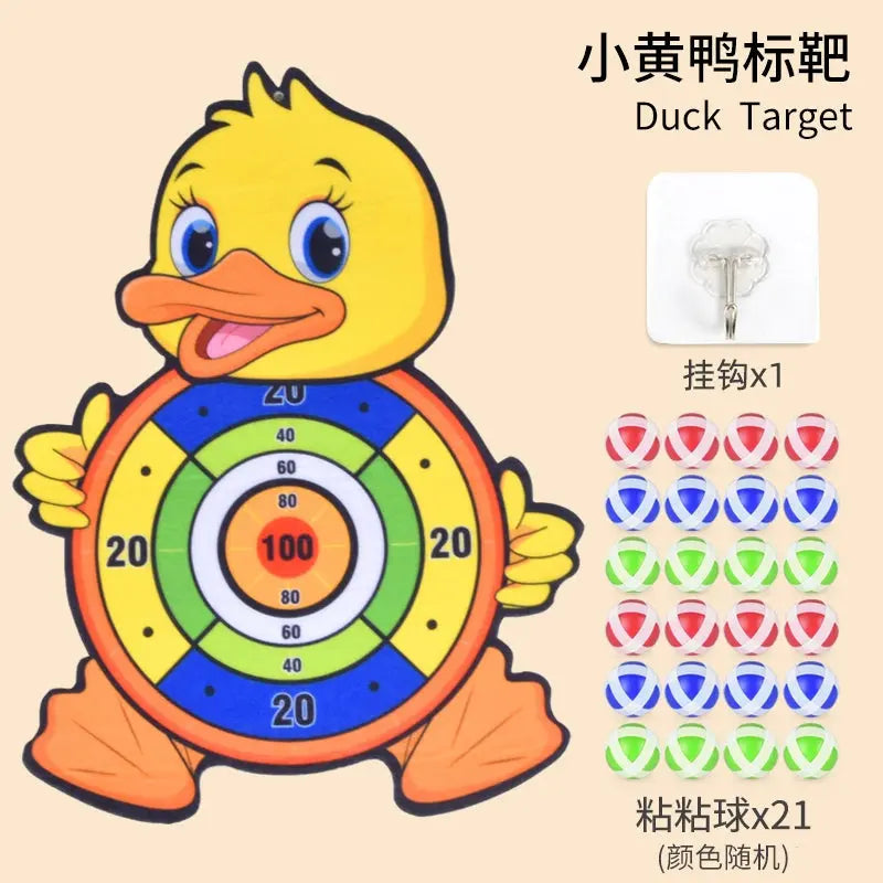 Kids Cartoon Darts Sticky Ball Matching Interactive Sticky Plate Throwing Toy Decompression Puzzle 2 Years Old 3 Baby Boy