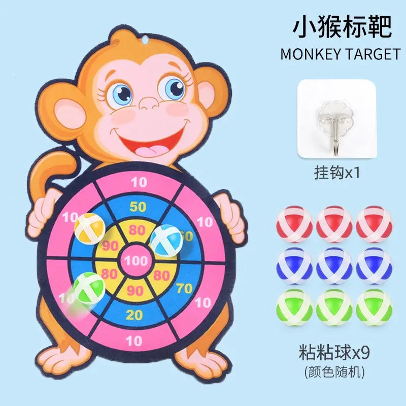 Kids Cartoon Darts Sticky Ball Matching Interactive Sticky Plate Throwing Toy Decompression Puzzle 2 Years Old 3 Baby Boy