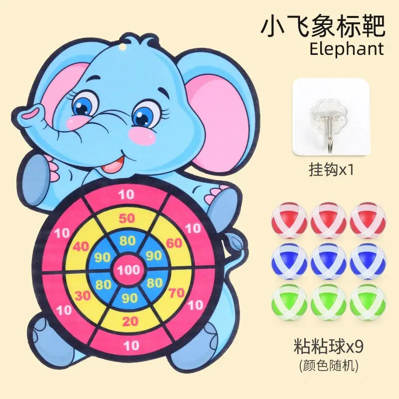 Kids Cartoon Darts Sticky Ball Matching Interactive Sticky Plate Throwing Toy Decompression Puzzle 2 Years Old 3 Baby Boy