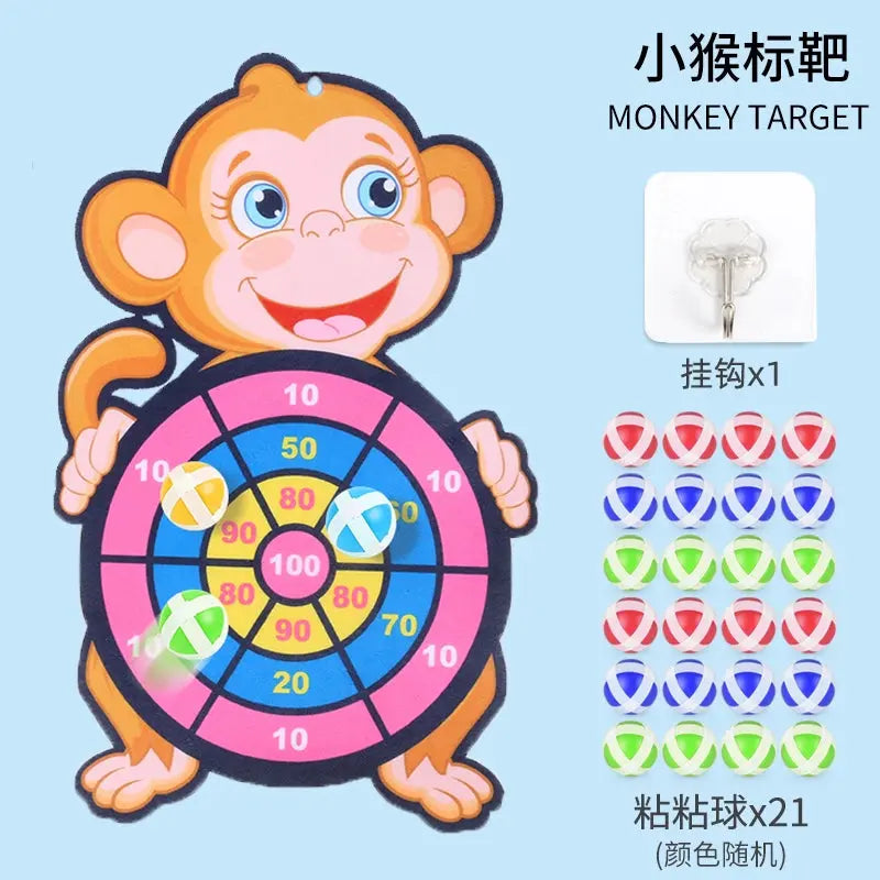 Kids Cartoon Darts Sticky Ball Matching Interactive Sticky Plate Throwing Toy Decompression Puzzle 2 Years Old 3 Baby Boy
